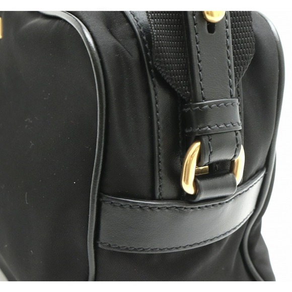 Prada Bag Leather Nero Shoulder Black Nylon - Picture 7 of 8